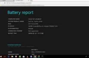 Laptop Battery Report
