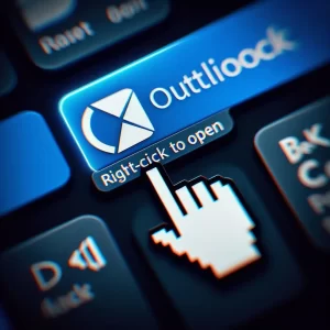 Right-click To Open Microsoft Outlook